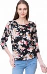 Casual Floral Print Multicolor Top