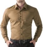 Being Fab Men's Solid Formal Spread Shirt